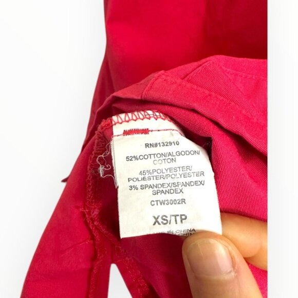 CROCS Medical Apparel scrubs short sleeve pink coral V-neck figs pullover top XS - Picture 7 of 7